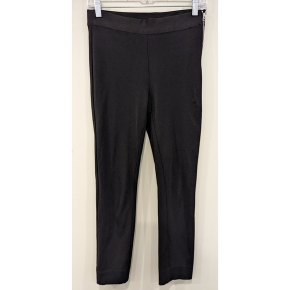 Everlane Black Side Zipper Elastic Waist Flat Front Pants Size 2 - Picture 1 of 5